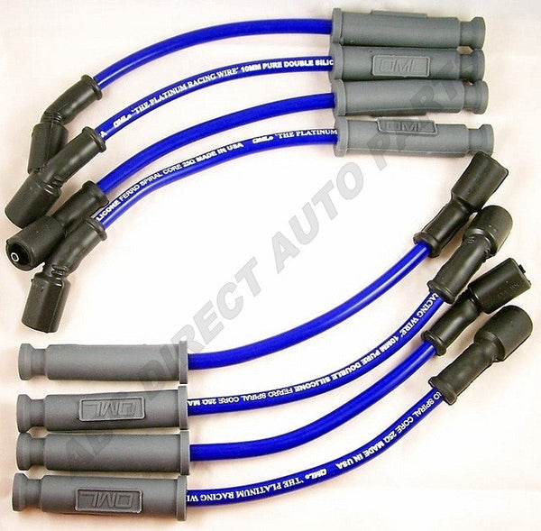 GM SUV/Truck 10mm High Performance Blue Spark Plug Ignition Wire Set 29192B For Use with Square Coil